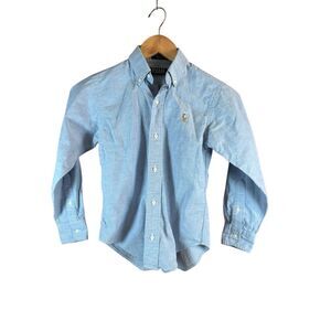 Polo Ralph Lauren Youth Size 10 Made in USA Light Blue long sleeve button Shirt